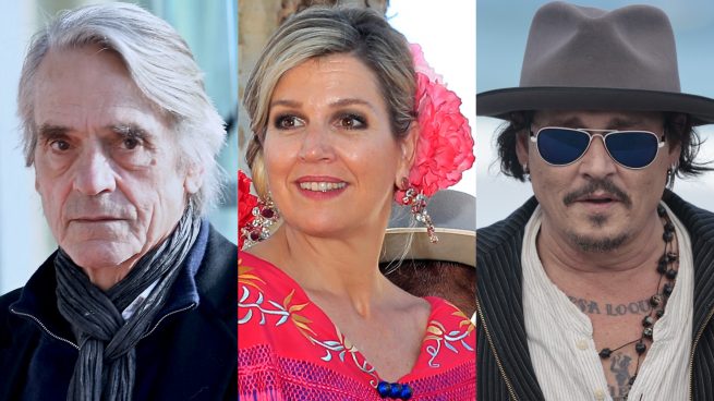 Jeremy Irons, Máxima de Holanda, Johnny Depp