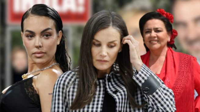 Georgina Rodríguez, la Reina Letizia y María del Monte. (Foto: Gtres)