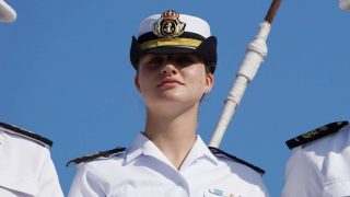 La princesa Leonor a bordo de Elcano. (Foto: Gtres)