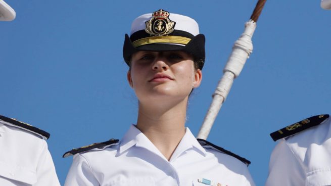 La princesa Leonor a bordo de Elcano. (Foto: Gtres)