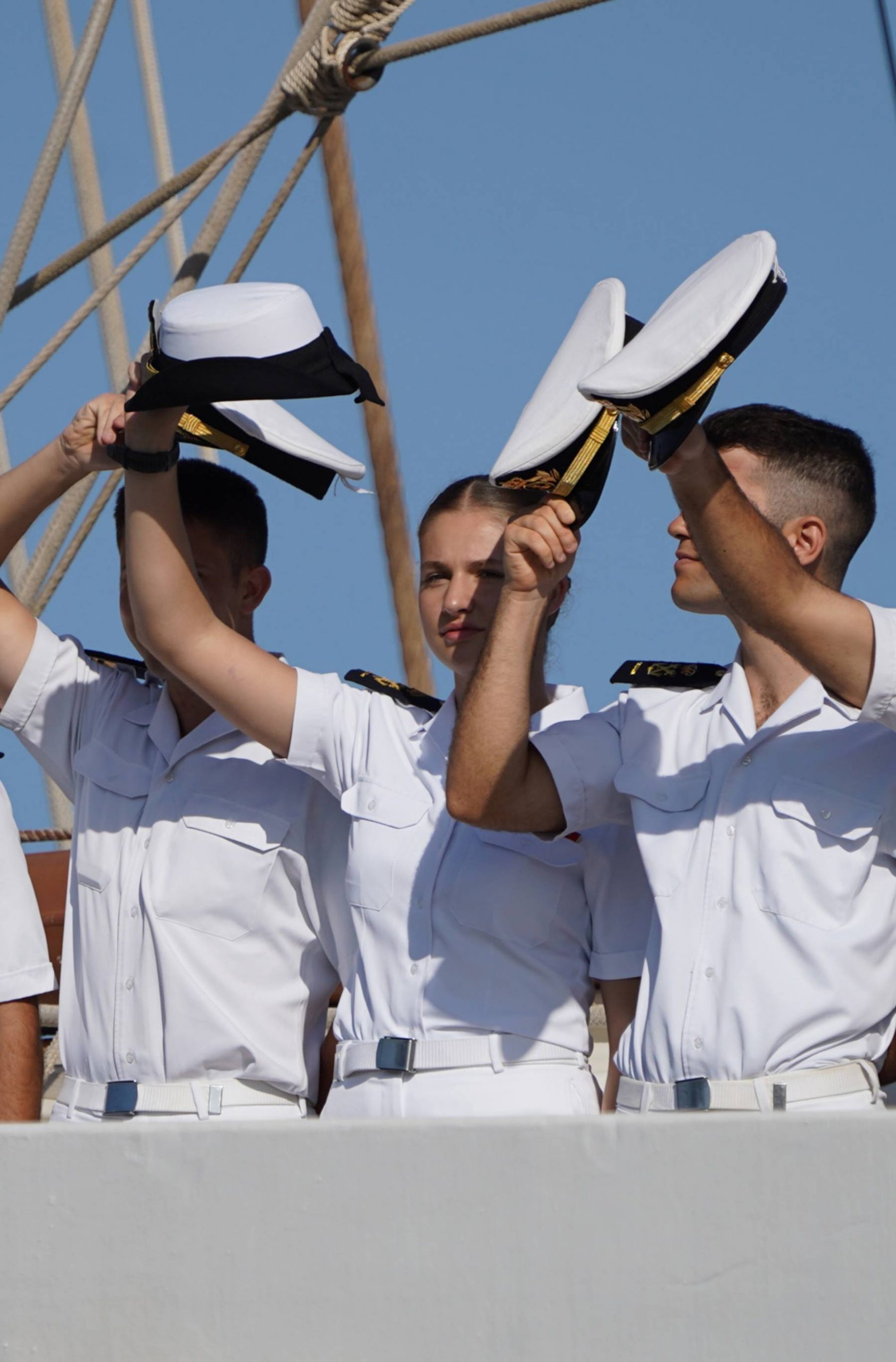 La princesa Leonor a bordo de Elcano. (Foto: Gtres)