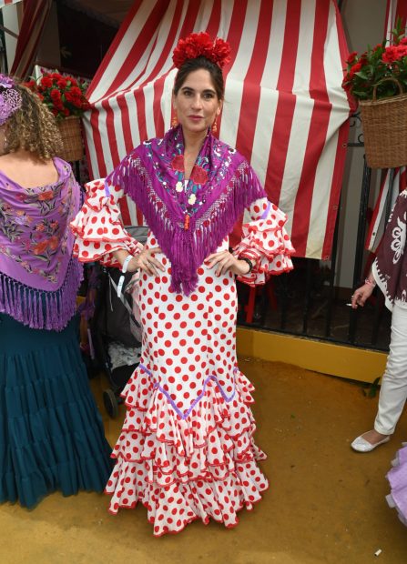 Lourdes Montes vestida de flamenca. (Foto: Gtres)