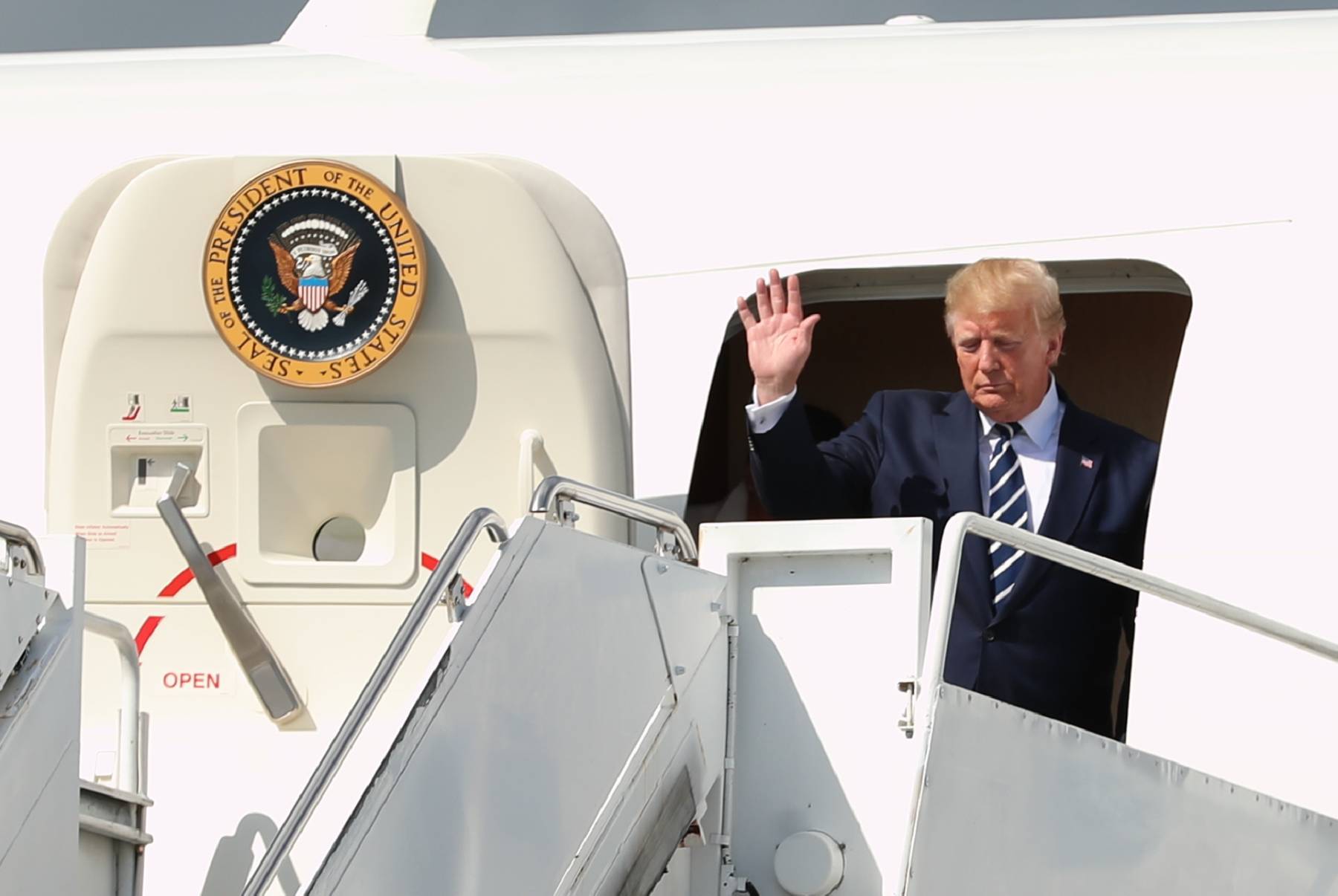 Donald Trump en Shannon Airport. (Foto: Gtres)