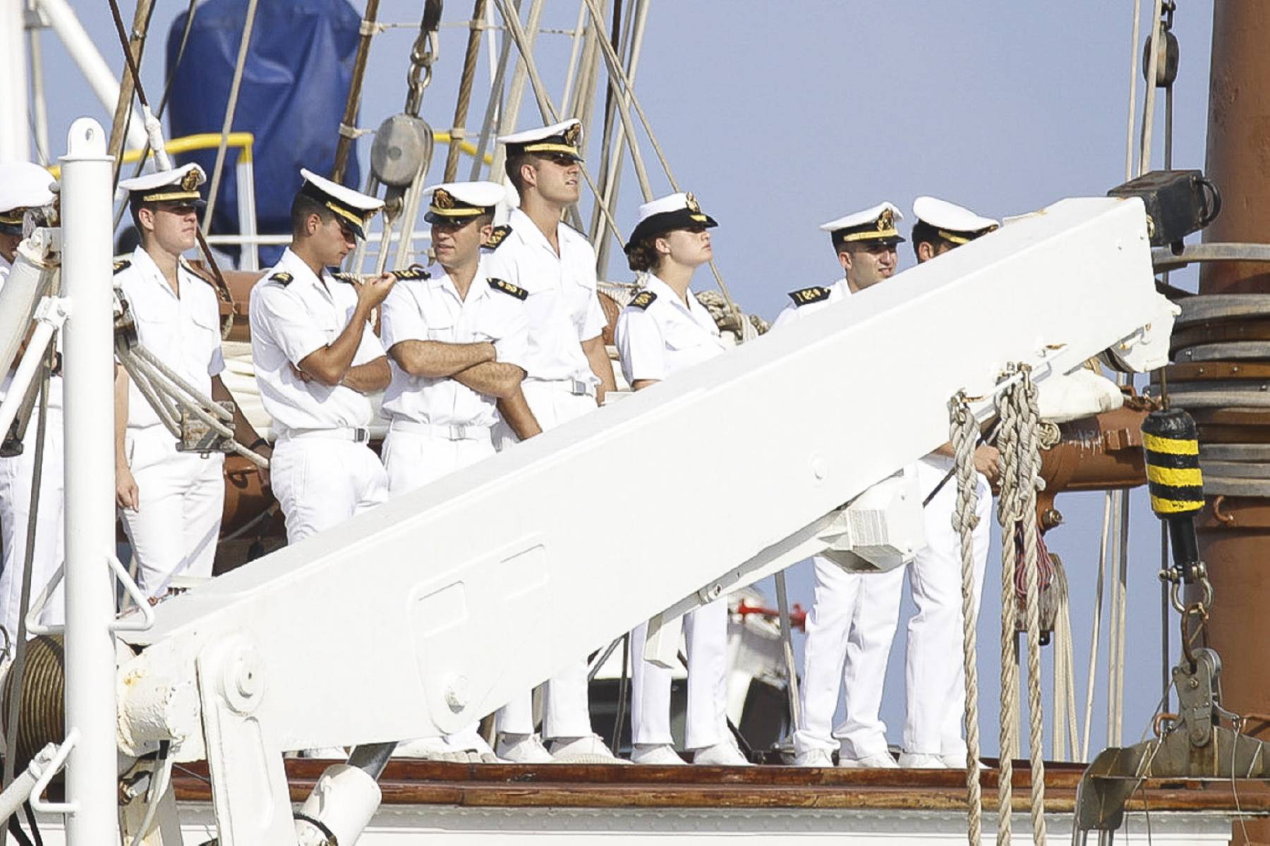 La princesa Leonor a bordo de Elcano. (Foto: Gtres)