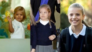 La infanta Sofía en sus diferentes etapas escolares. (Foto: Gtres)