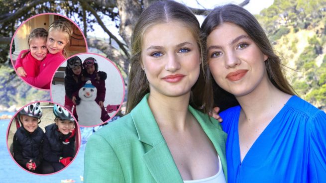 Fotomontaje de la princesa Leonor y la infanta Sofía. (Fotos: Gtres y Casa Real)