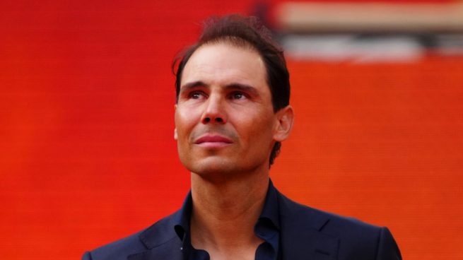 Rafa Nadal en su homenaje en París. (Foto: Gtres)
