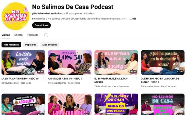 Una captura del canal de YouTube "No Salimos De Casa Podcast".