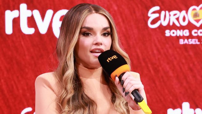 Melody durante una rueda de prensa. (Foto: Gtres)
