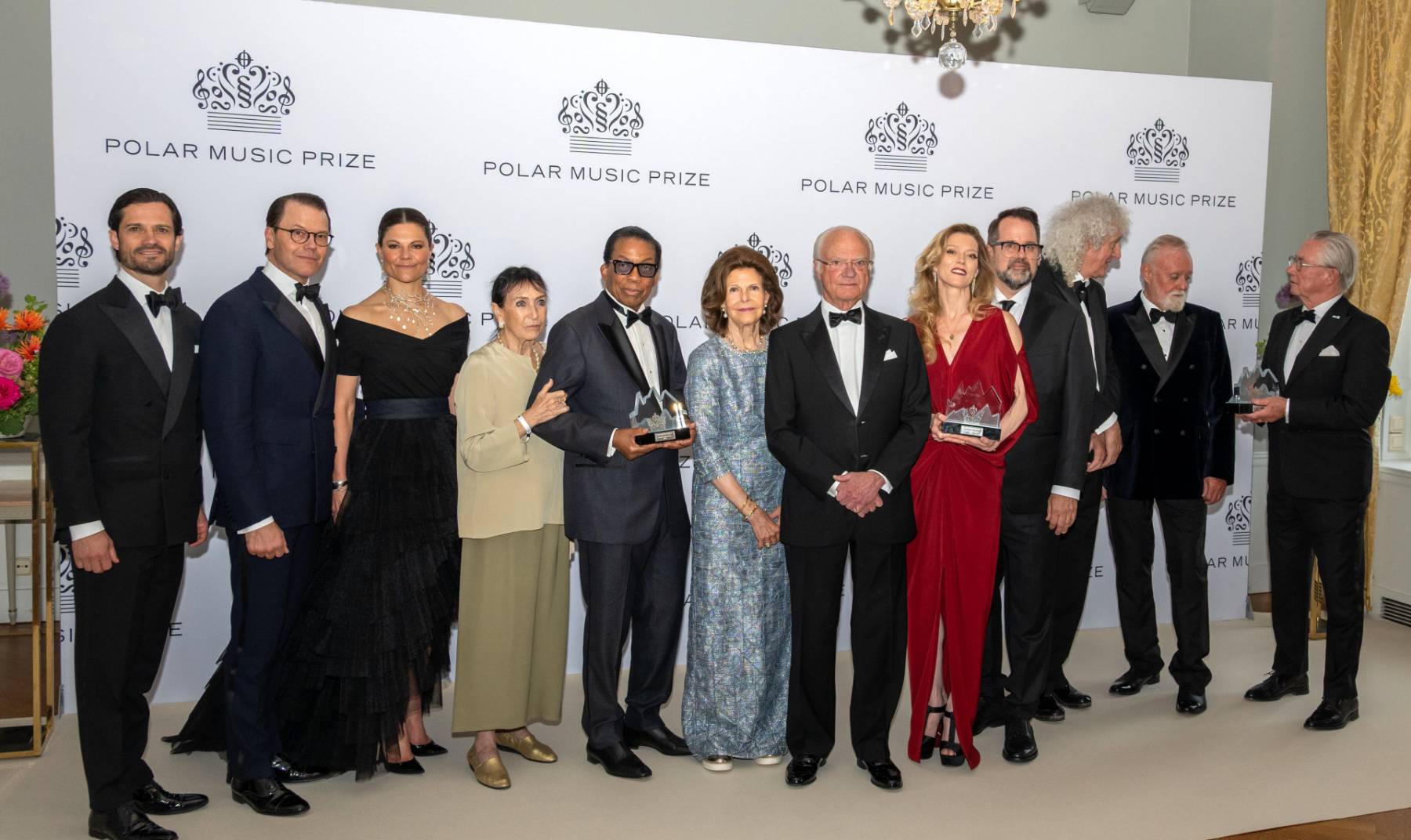 La familia real de Suecia en unos premios en Estocolmo. (Foto: Gtres)