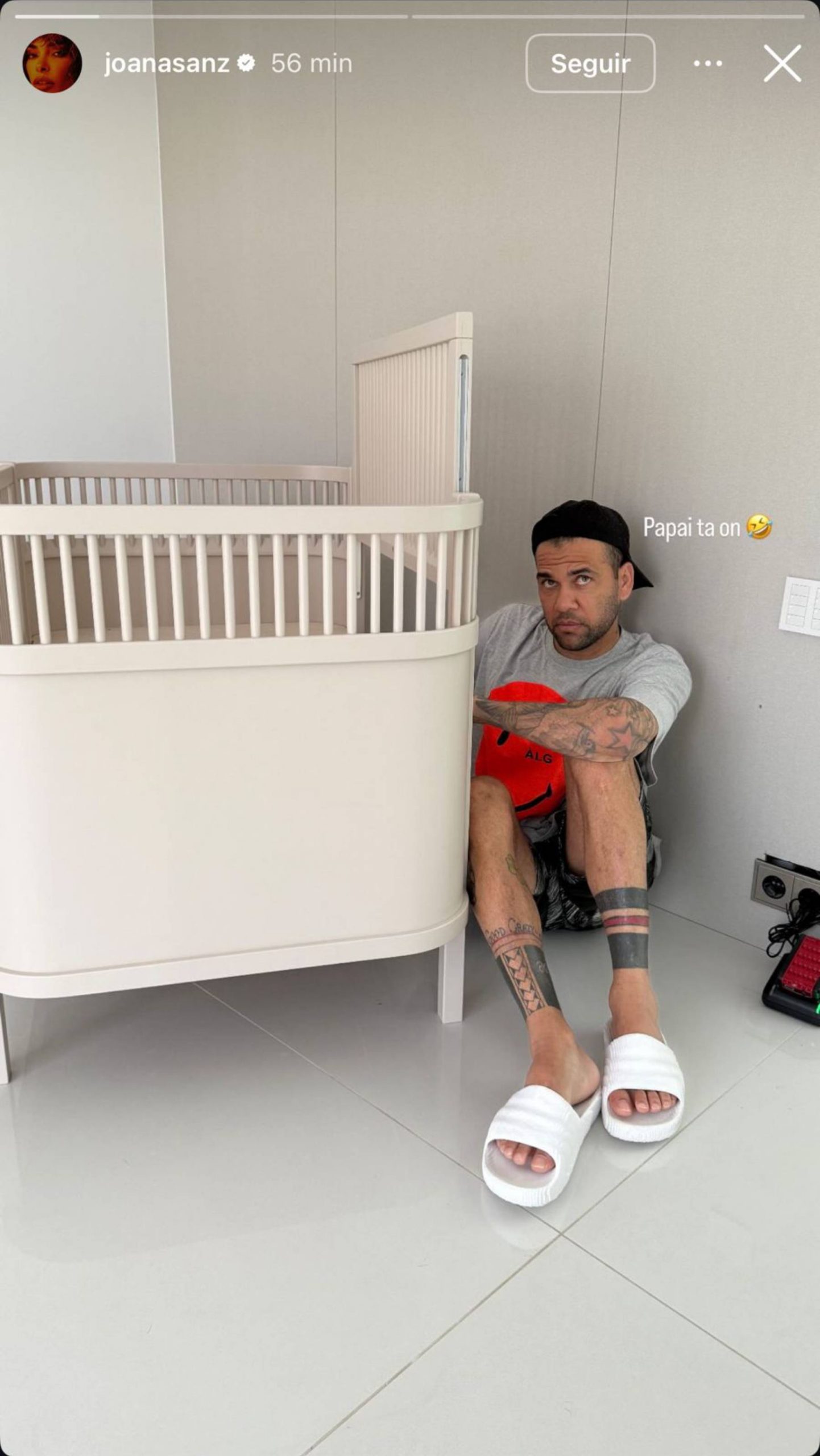 Dani Alves en una storie de Instagram. (Foto: RRSS)