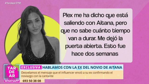 Aitana, Plex, ex novia Plex
