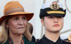 La infanta Elena y la princesa Leonor en dos actos. (Foto: Gtres)