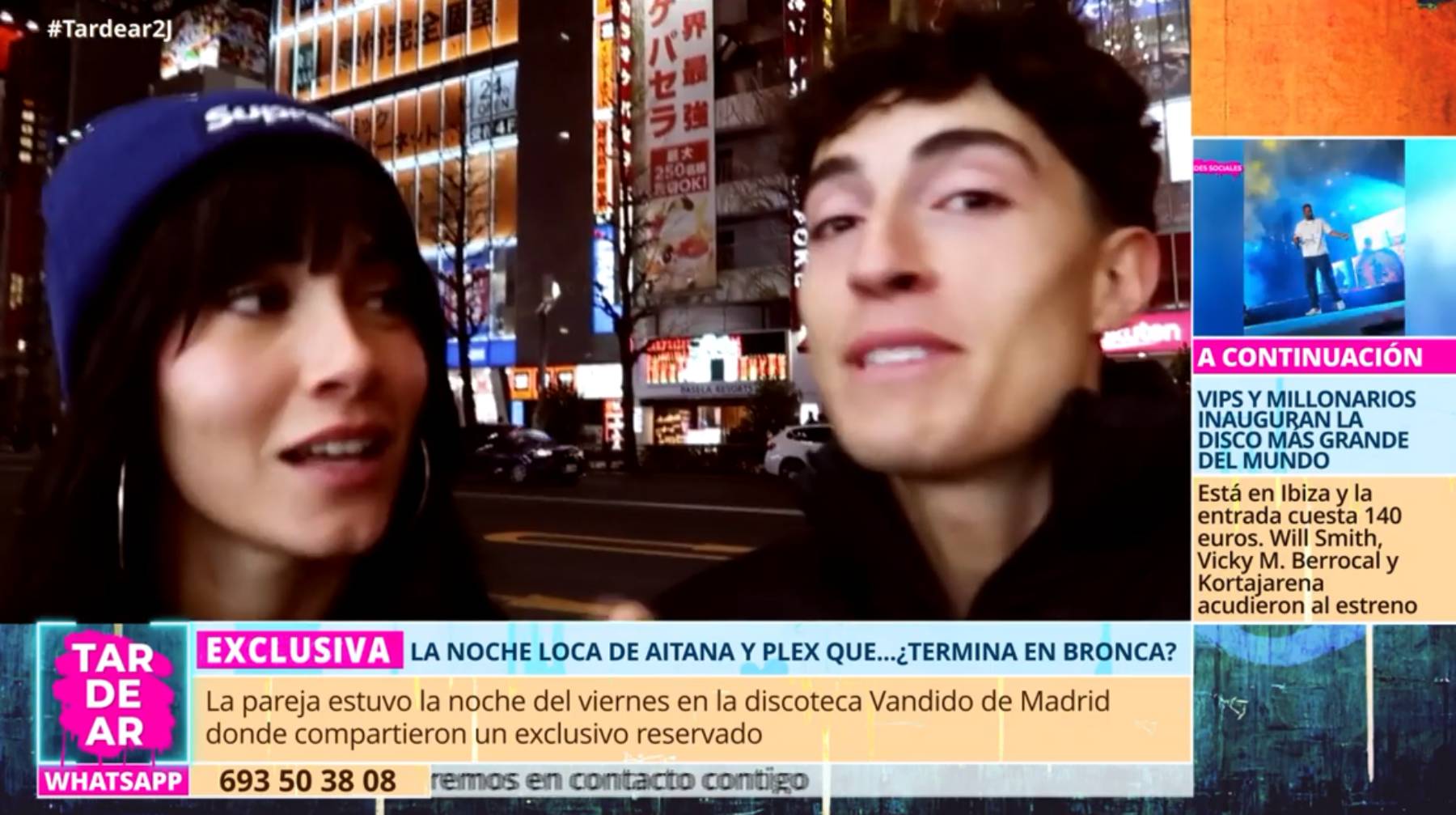 Plex y Aitana en un vídeo de 'TardeAR'. (Foto: Gtres)