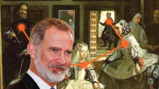 El Rey Felipe VI ante 'Las Meninas'. (Foto: Gtres/Museo del Prado)