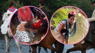 Los bautizos en el río Quema de Anabel Pantoja e Ichi Aragón. (FOTOS: GTRES Y REDES SOCIALES)