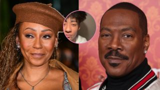 Mel B, Eddie Murphy y su hijo Angel. (Foto: Gtres y RRSS)