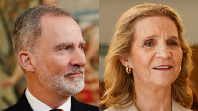 El Rey Felipe y la infanta Elena. (Foto: Gtres)