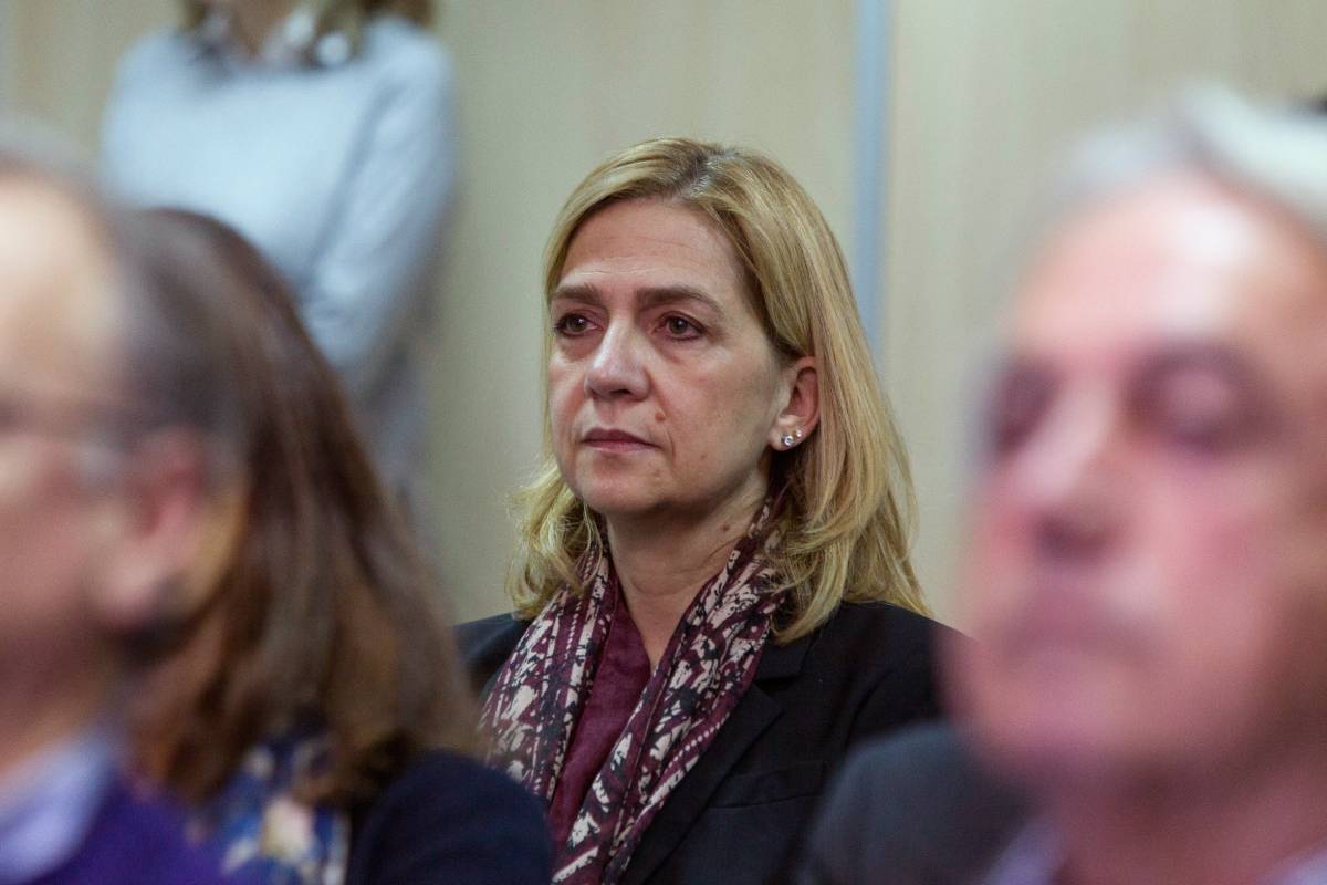 La infanta Cristina, luciendo su inconfundible verruga, sello distintivo de su imagen. (Gtres)