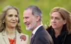 El Rey Felipe VI y las infantas Elena y Cristina. (Foto: Gtres)
