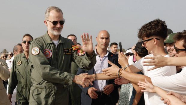 Felipe VI en el festival aéreo de San Javier (Murcia). (Foto: Gtres)