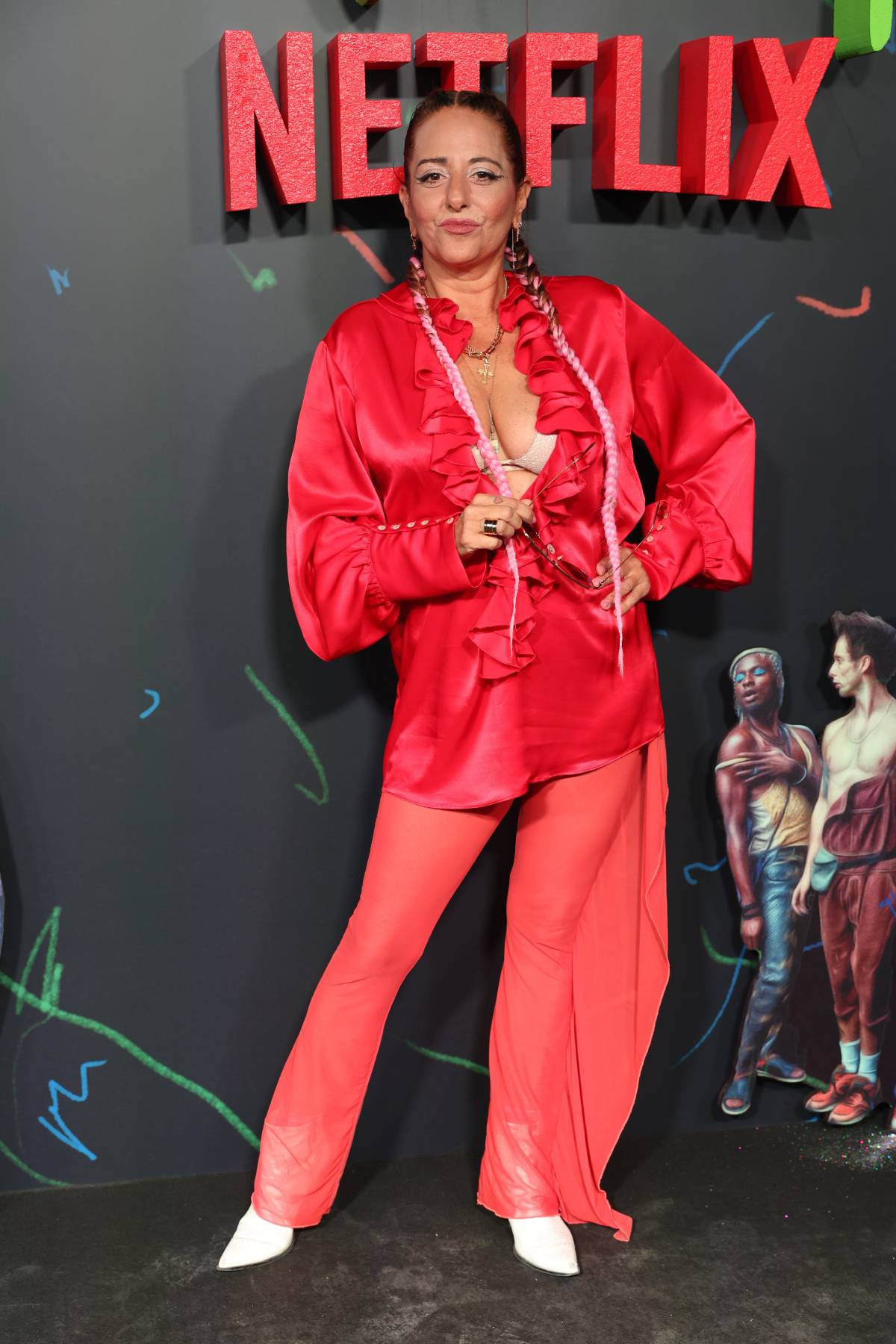 La actriz Yolanda Ramos en el photocall de la premiere de la película Rainbow en Madrid. (Gtres)