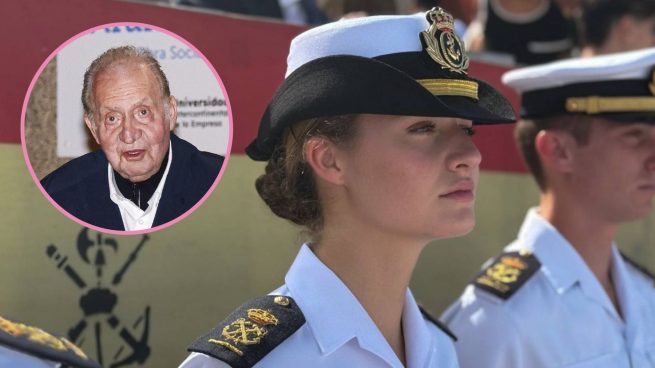 Fotomontaje de la princesa Leonor y Juan Carlos I. (Fotos: EFE y Gtres)