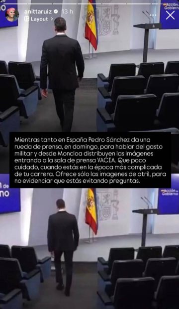 Pedro Sánchez, Anitta Ruiz, Ana Rosa Quintana