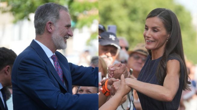 El Rey Felipe VI y la Reina Letizia en Badia del Vallès. (Foto: Gtres)