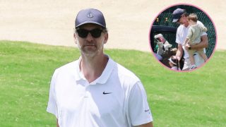 Pau Gasol y sus hijos jugando al golf. (Foto: Gtres)