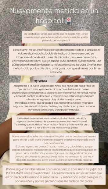 Uno de los comunicados de Alma Cortés Bollo. (Foto: Instagram)