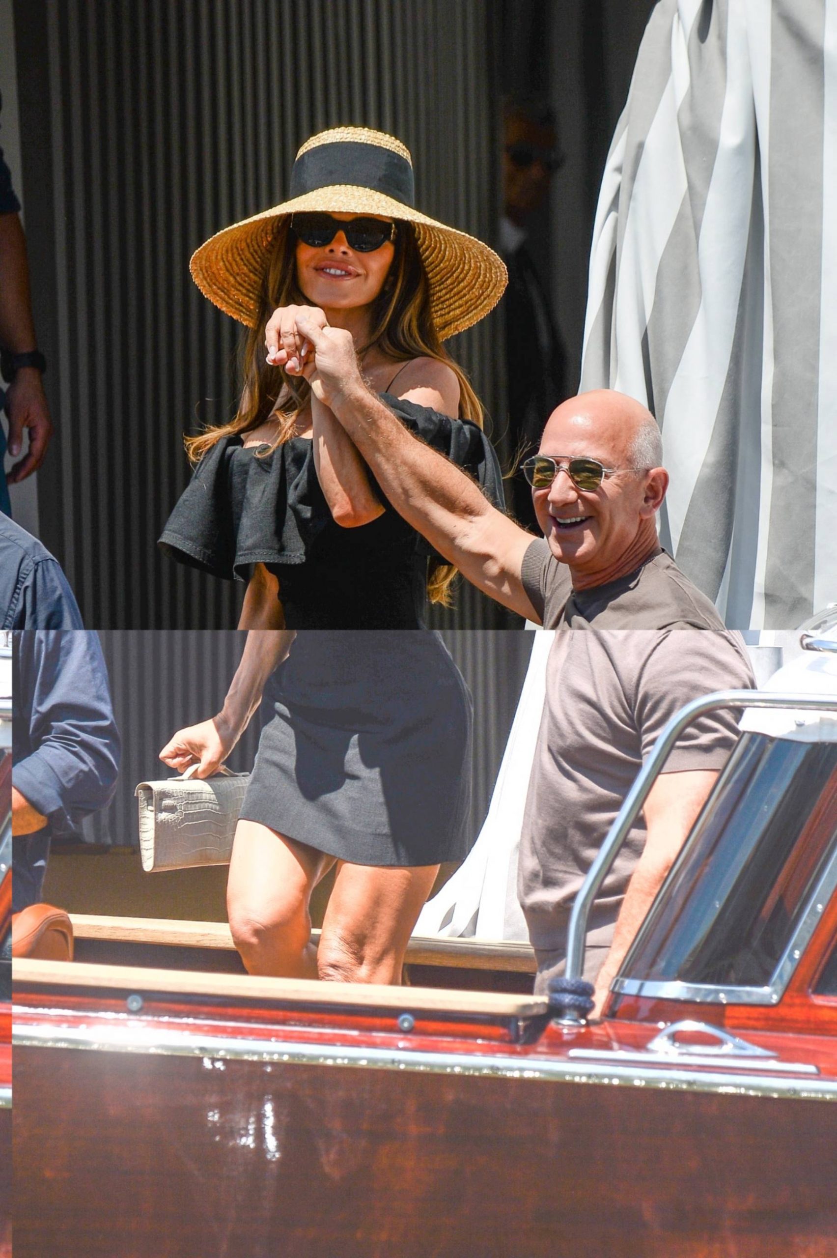 Lauren Sánchez y Jeff Bezos en Venecia. (Foto: Gtres)