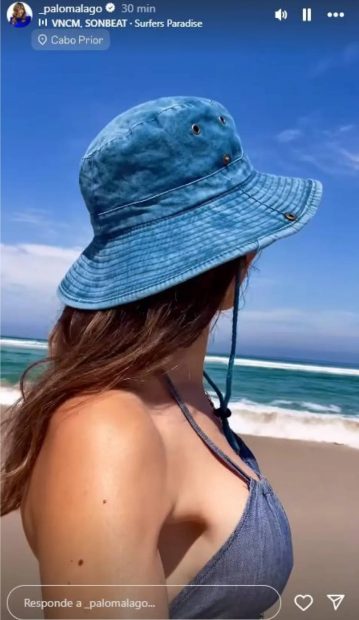 Paloma Lago en la playa en Galicia. (Foto: Instagram)
