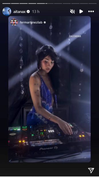 Aitana actuando de DJ. (Foto: Instagram)