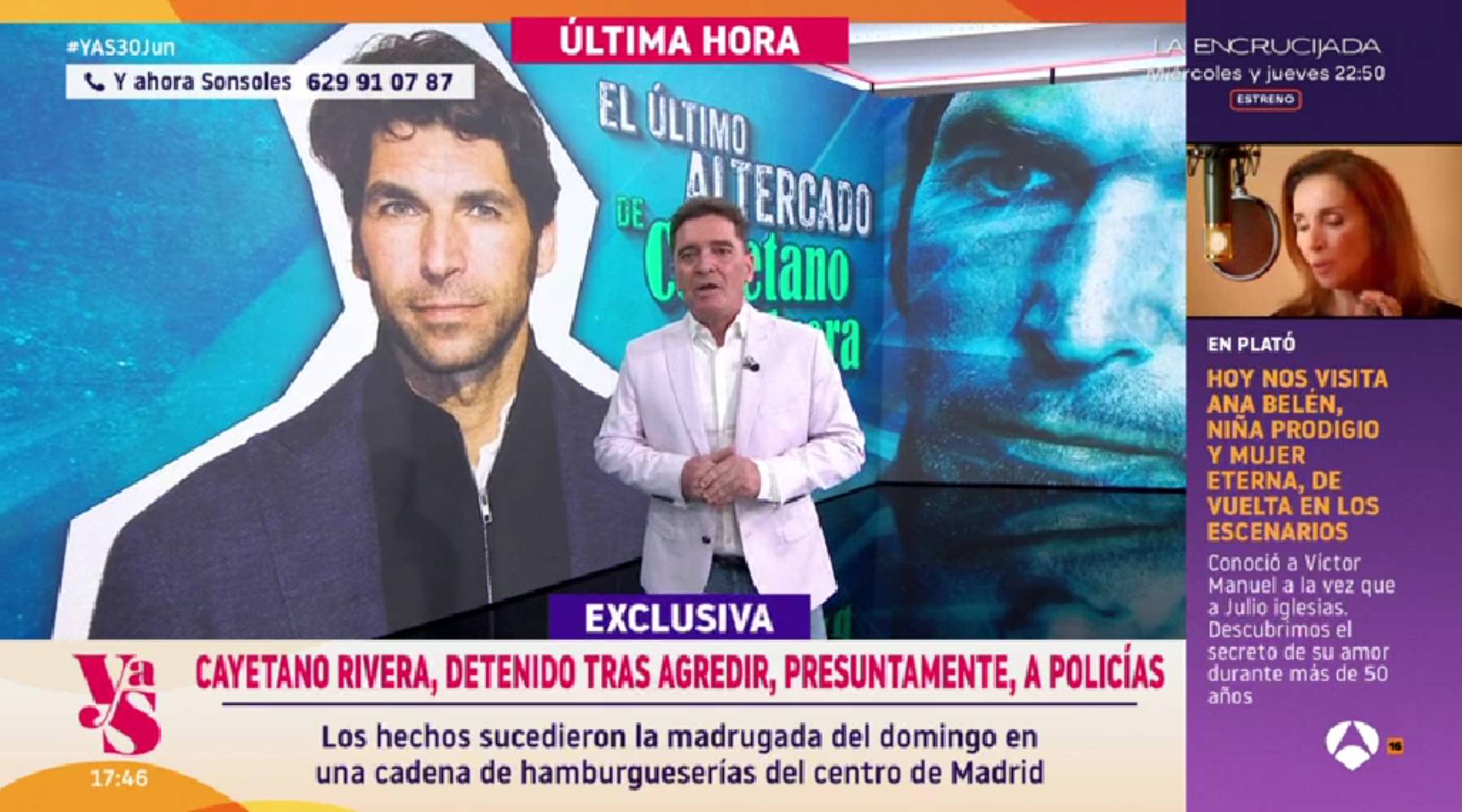 Un periodista narra la detención de Cayetano Rivera. (Foto: Antena 3)