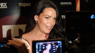 Laura Matamoros durante el acto de presencia durante la celebración del aniversario de la Revista Tapas en Madrid. (Foto: Gtres)