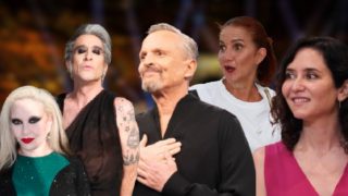 Alaska, Mario Vaquerizo, Miguel Bosé, Samantha Vallejo-Nágera e Isabel Díaz Ayuso. (Foto: Gtres)