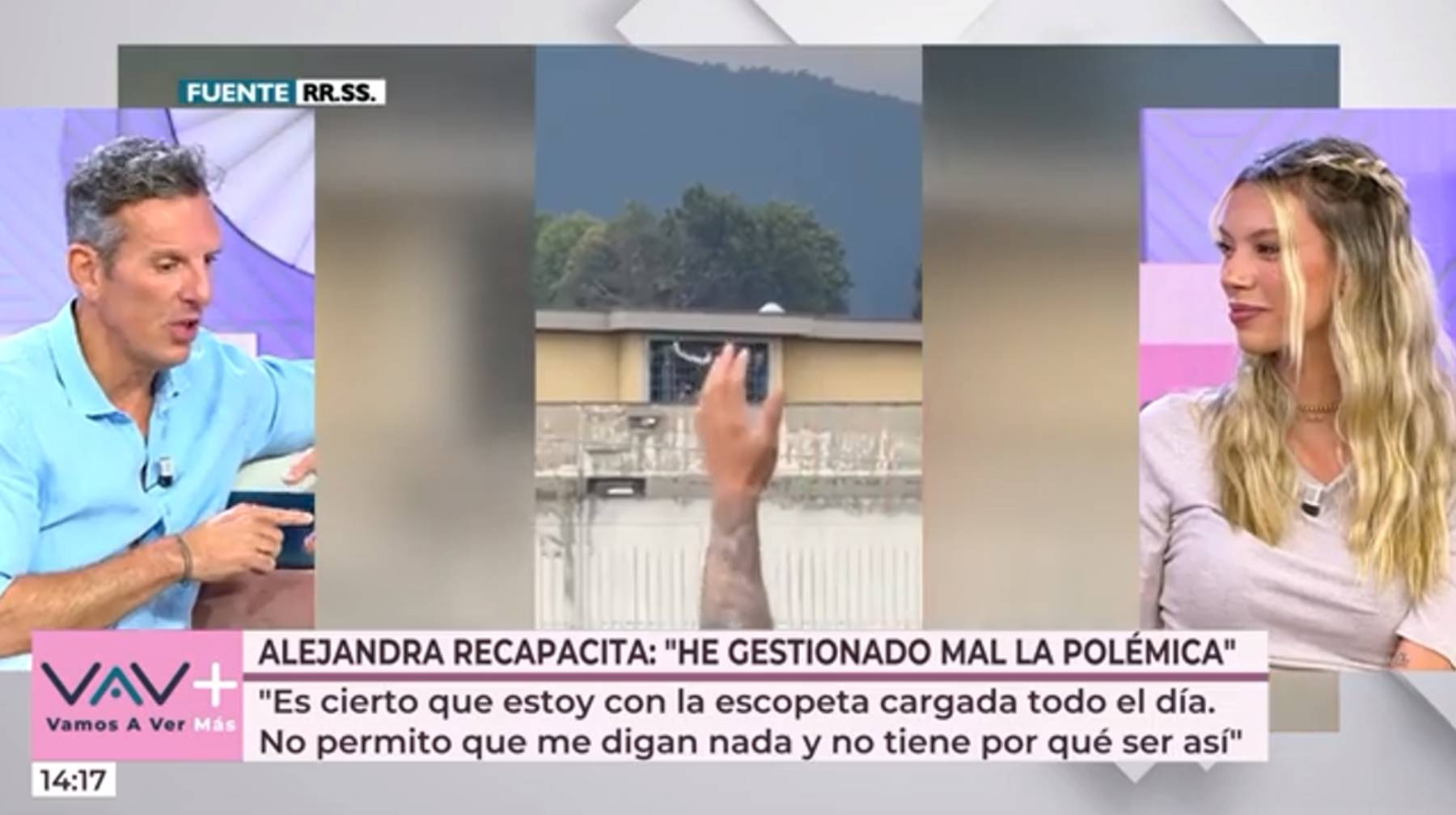 Alejandra Rubio y Joaquín Prat en 'TardeAR'. (Foto: Telecinco)