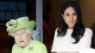 La Reina Isabel II con Meghan Markle. (Foto: Gtres)