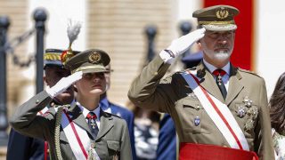 El Rey Felipe con Leonor en Zaragoza. (Foto: Gtres)