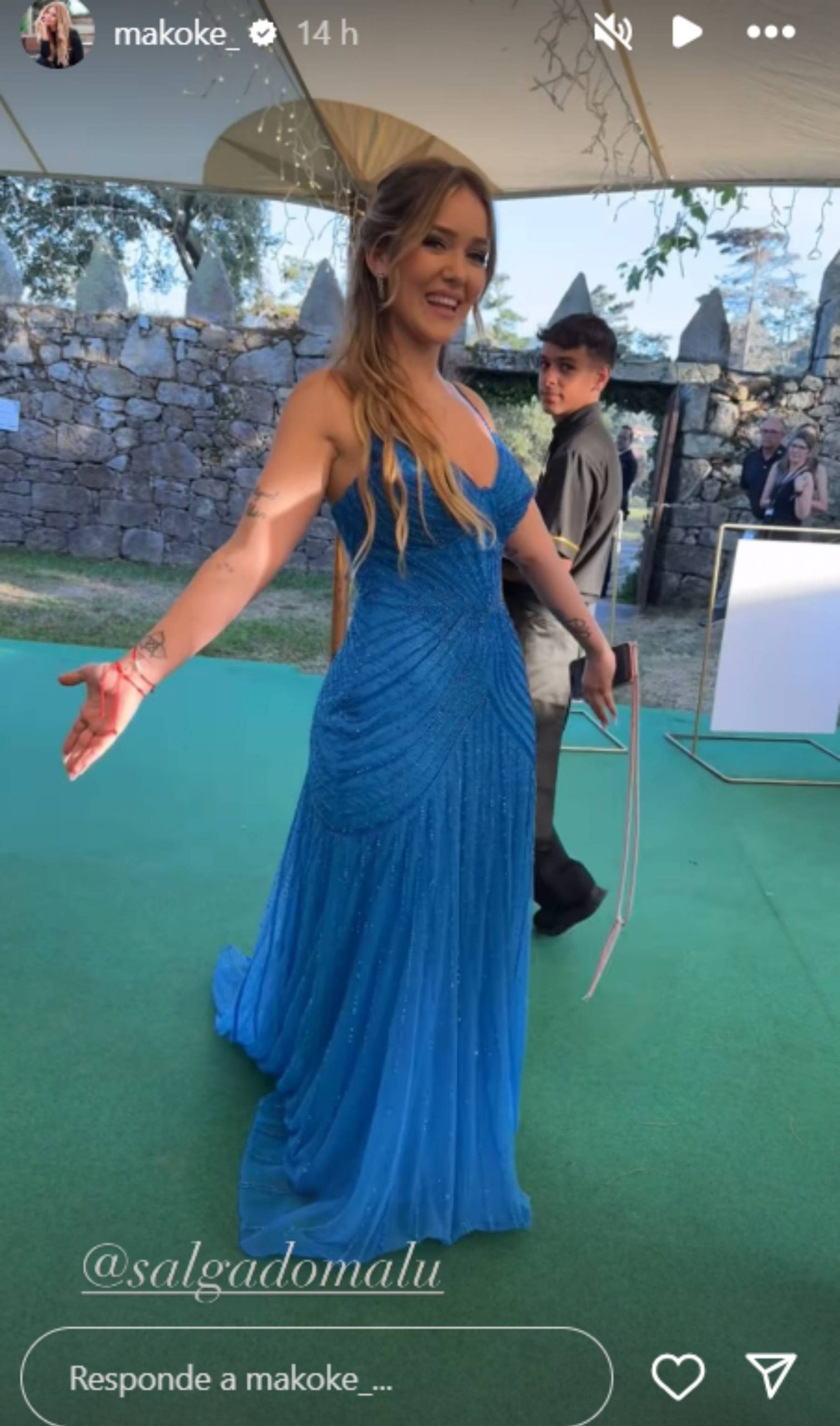 Malu Salgado Sanz en las bodas de plata de sus padres. (Foto: Instagram)