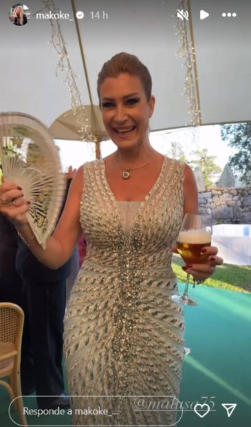 Malula Sanz celebrando sus 25 años de casada. (Foto: Instagram)