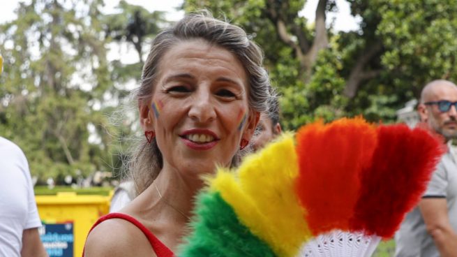 Yolanda Díaz en el Orgullo de Madrid. (Foto: Gtres)