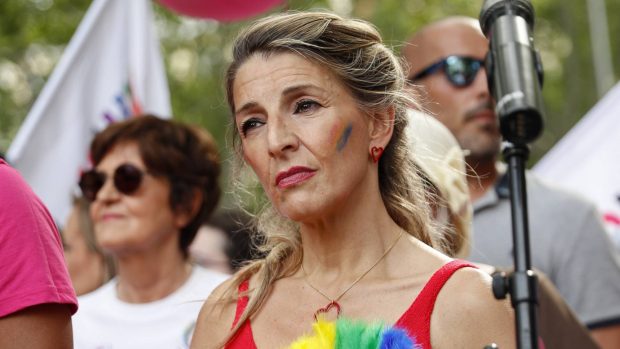 Yolanda Díaz en el Orgullo de Madrid. (Foto: Gtres)