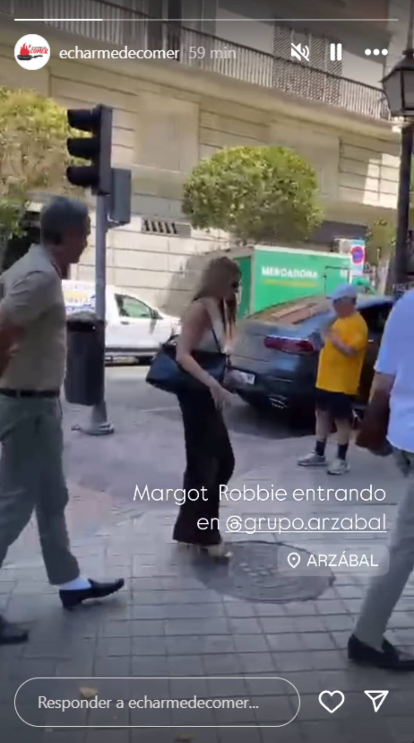 Margot Robbie en Madrid. (Foto: RRSS)
