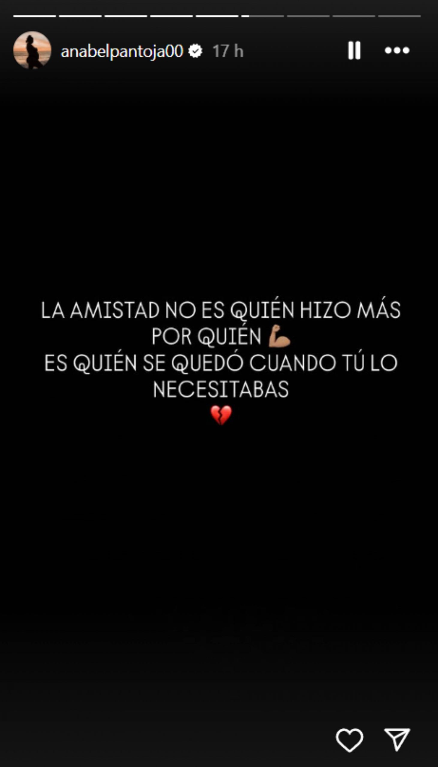 Stories de Instagram de Anabel Pantoja. (Foto: Instagram)