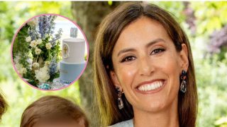 Ana Boyer en el bautizo de su hijo pequeño. (Foto: Gtres)