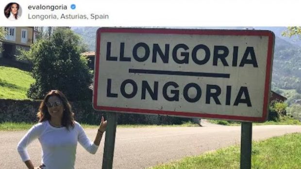 Eva Longoria en Asturias. (Foto: Instagram)
