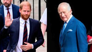 El rey Carlos III y el príncipe Harry en un montaje. (Fotos: Gtres)