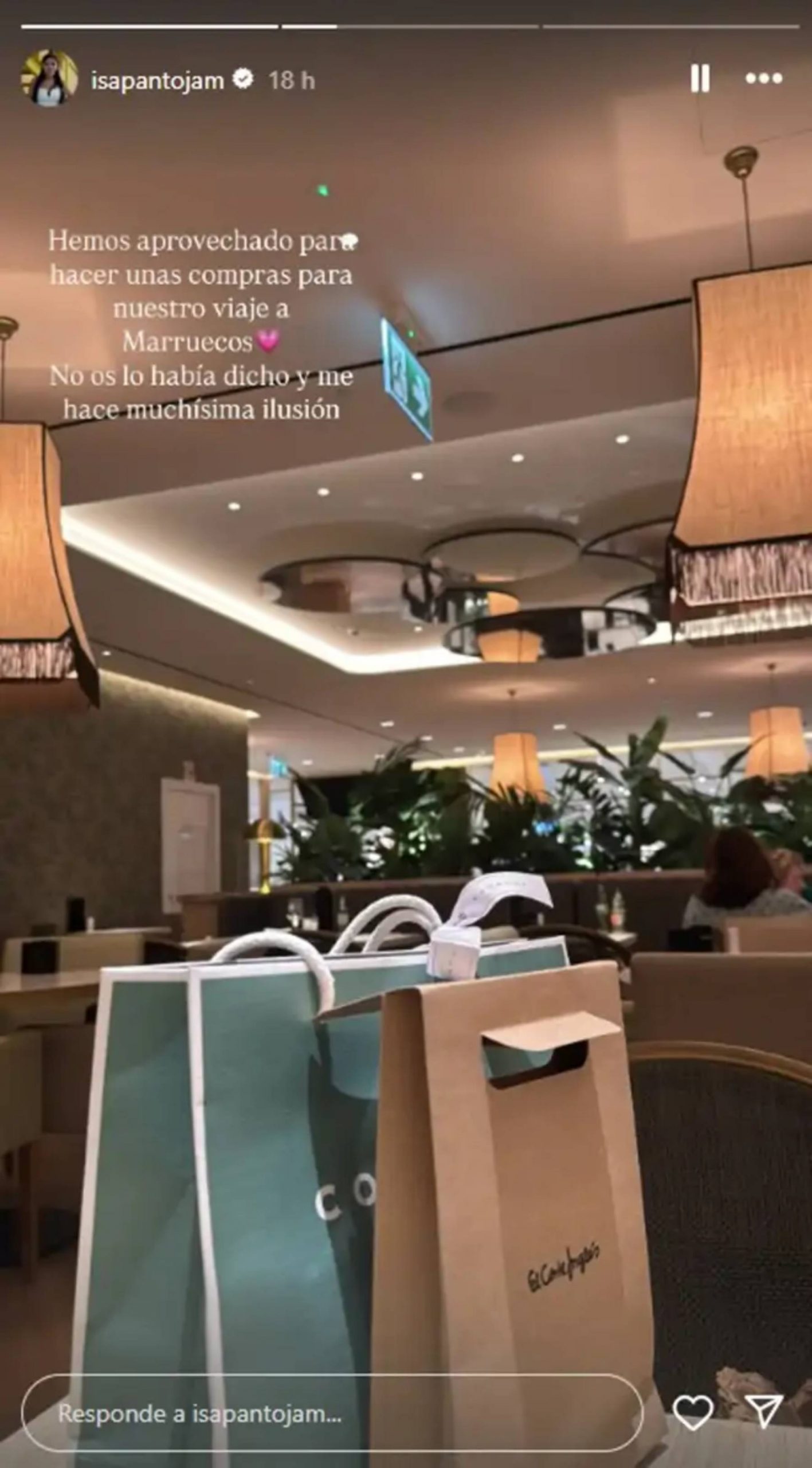Stories de Instagram de Isa Pantoja. (Foto: RRSS)